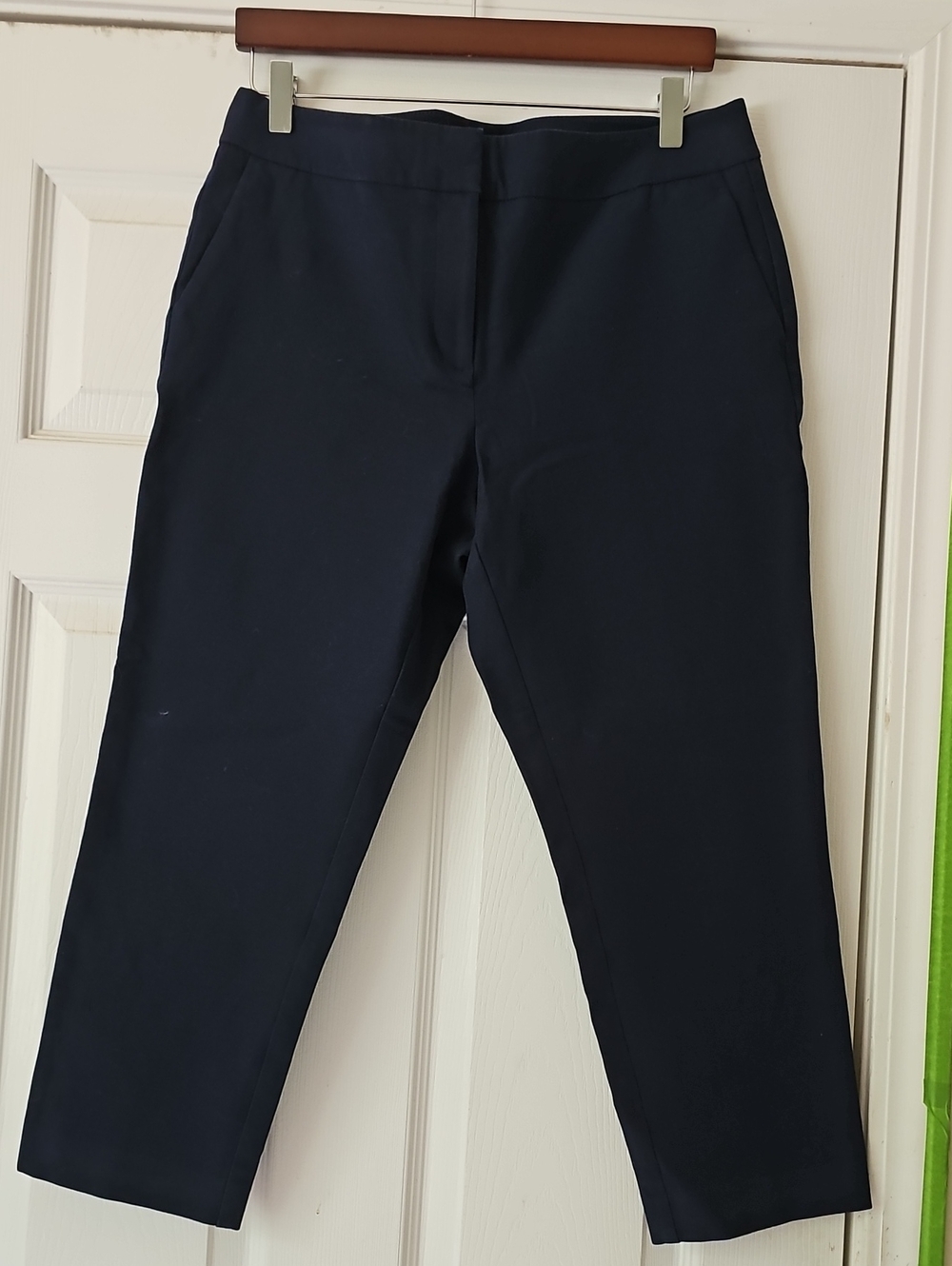Ann Taylor Navy Cropped Slim Leg Pants